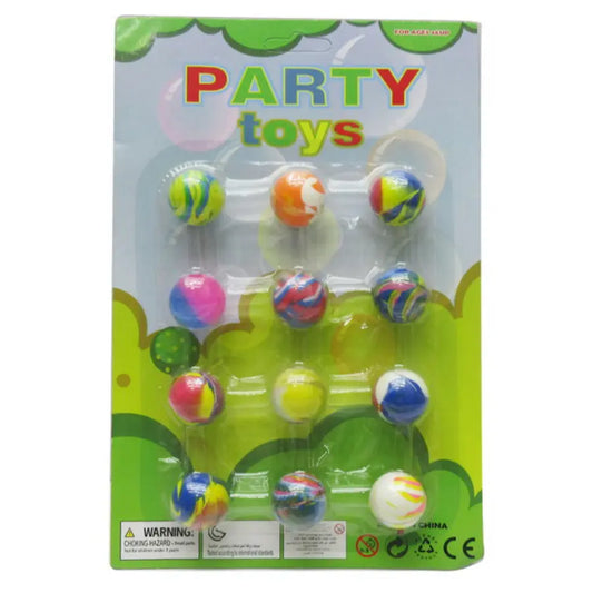 Bouncy Balls 12 Pack Variety of Bright Colours, Party Toys Party Bags Fillers