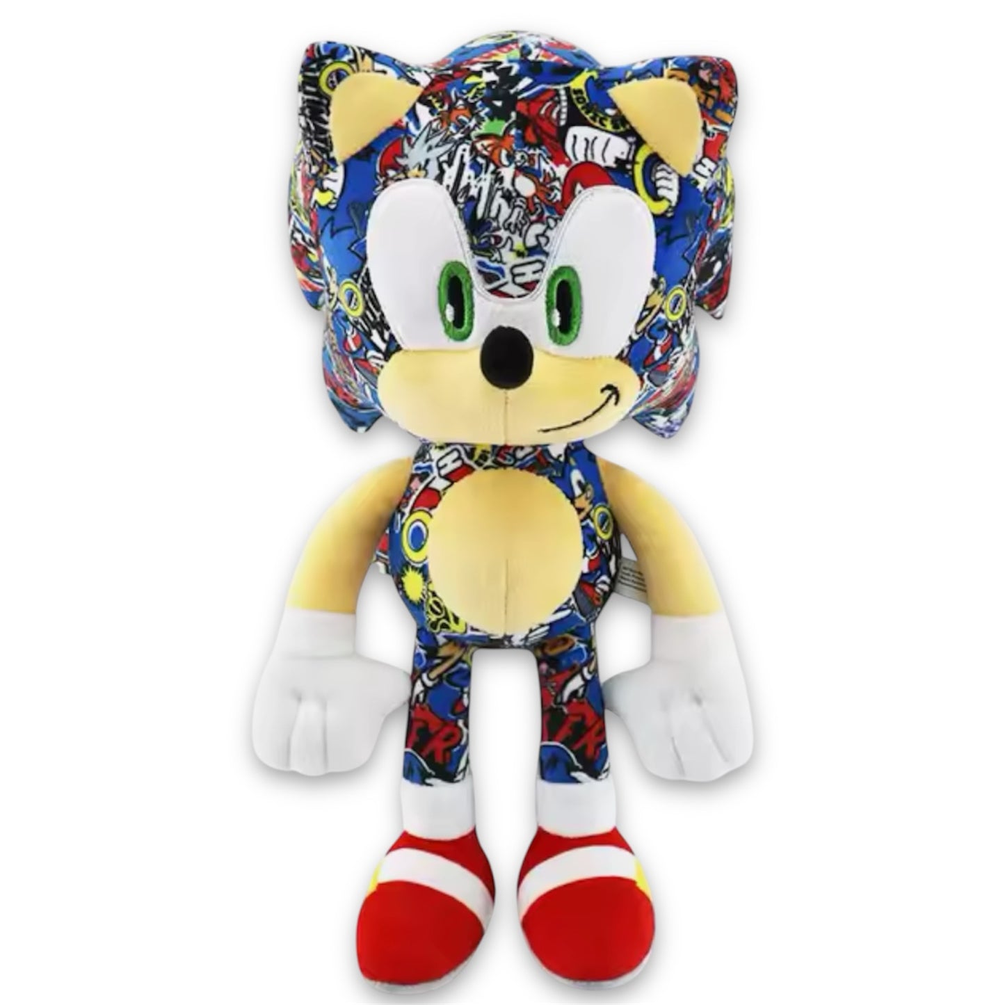 Limited Edition Graffiti Sticker Bomb Sonic Plush Stuffed Soft Toy - Sonic
