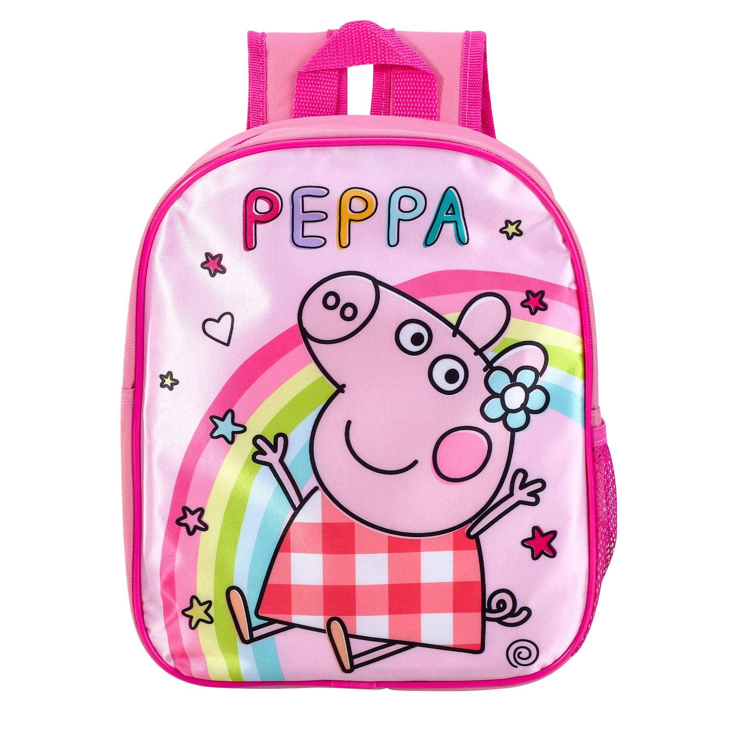 Peppa Pig Pink Style Backpack Kids Premium Standard Rucksack with Zip & Adjustable Straps