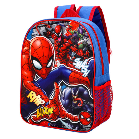 Spiderman Smash Style Backpack Kids Premium Standard Rucksack with Zip & Adjustable Straps