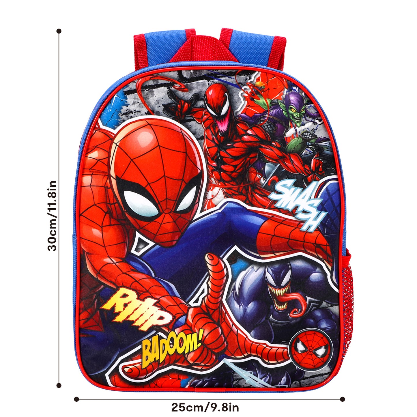 Spiderman Smash Style Backpack Kids Premium Standard Rucksack with Zip & Adjustable Straps