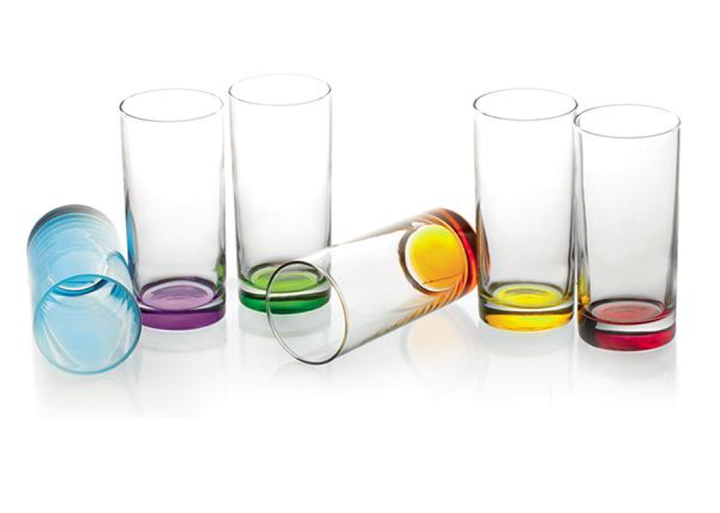 Coral Liberty Coloured Long Drinking Glasses Tumblers 295cc Set of 6 LBR320PTO