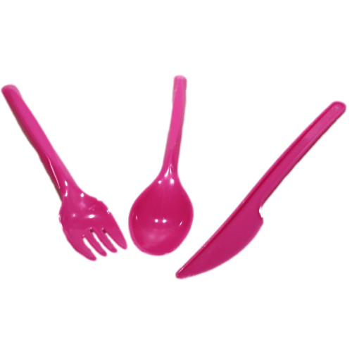 Disposable Plastic Cutlery Set Assorted Colours
