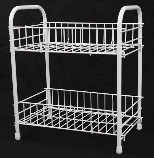 Metal 2 Tier Fruit And Vegetable Kitchen Storage Rack 30 x 36 cm 0278 A