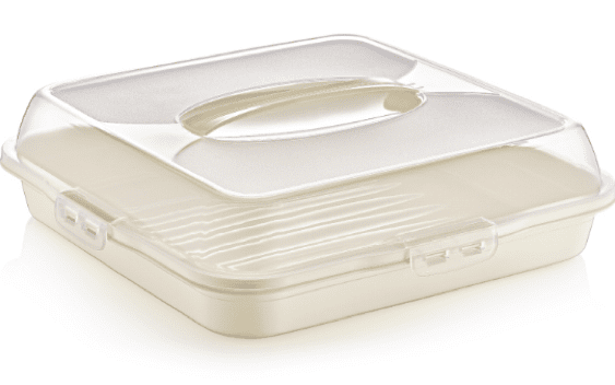 Square Brownie Cake Food Container Storage Box Tray Assorted Colours 0308