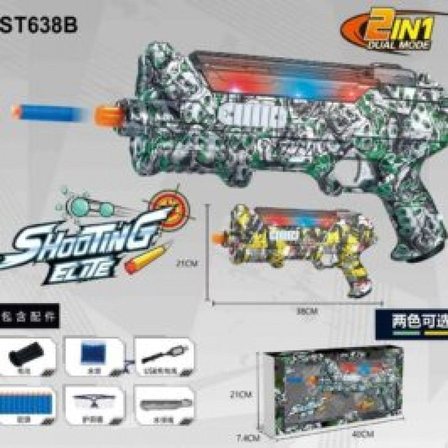 Gel &Amp; Soft Bullet Blaster 2 In 1 With Lights