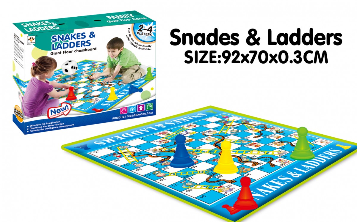 Snades & Ladders Giant Floor Chessboard Game 92X70X0.3Cm