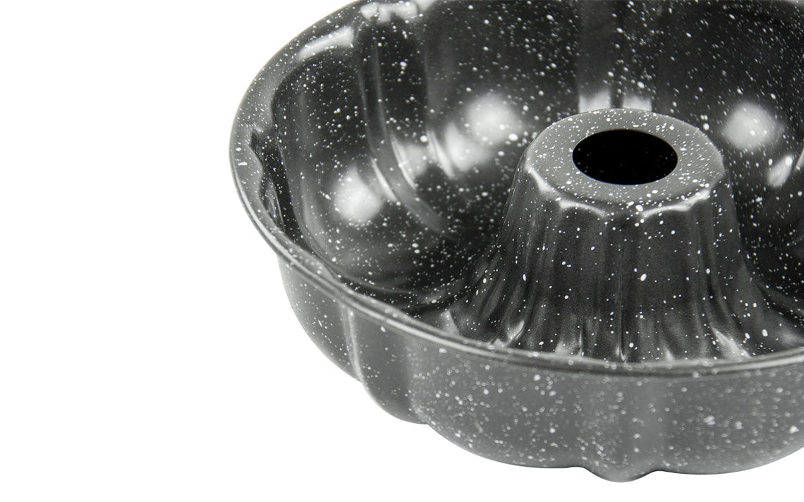 Round Ring Bundt Cake Baking Tin Mould 24 cm Speckled Grey Black 5408 / 9820