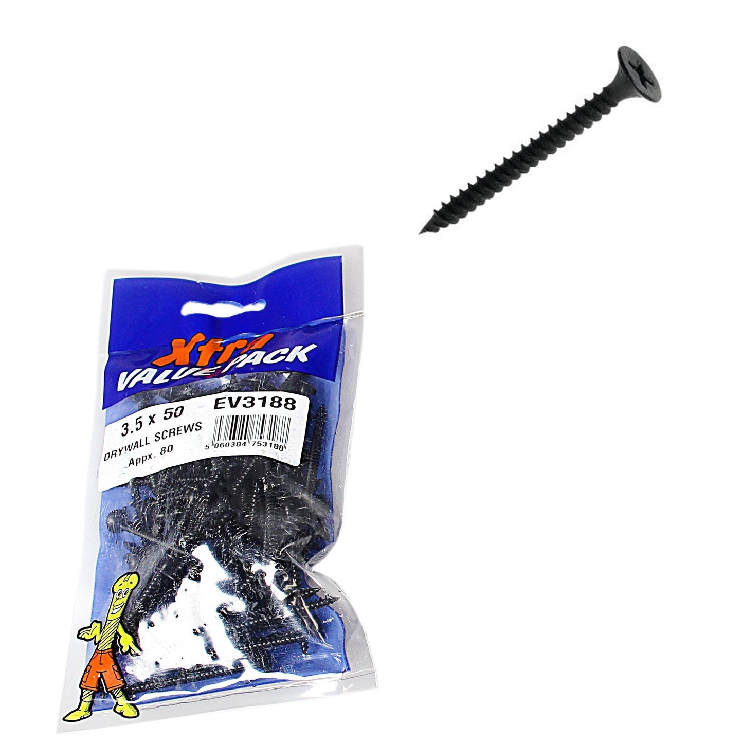 3.5 x 50 Dry Wall Screws Xtra Value Approx 80 5318