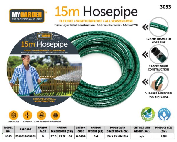 Garden Hose Pipe without Fitting 15 m 3053