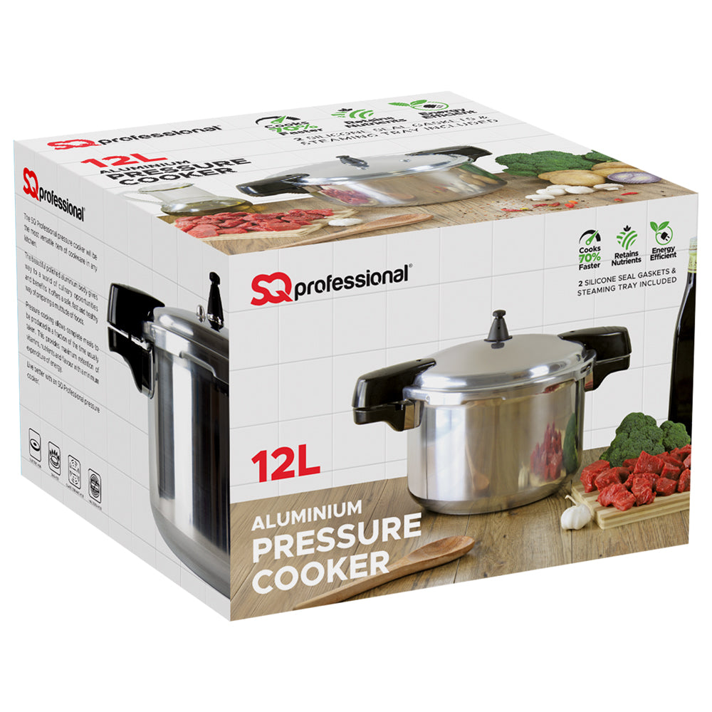 Sq Professional Aluminium Pressure Cooker 12 Litre