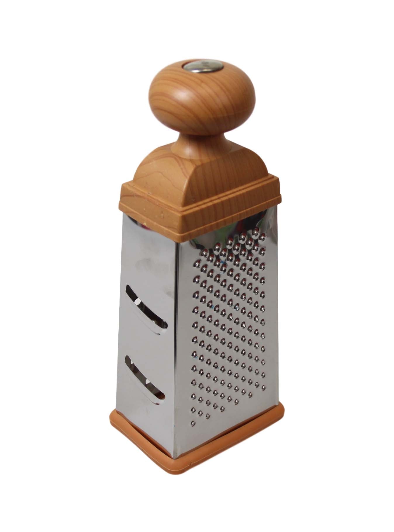 Kitchen Multipurpose Use 4 Sided Grater Ideal Food Prep Wooden Handle Grater 3140