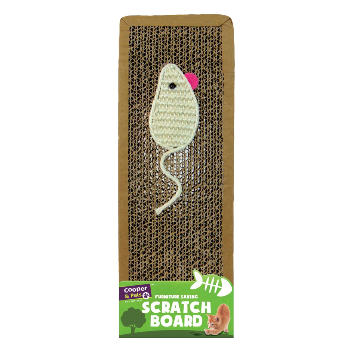 Pet Cat Scratch Board with Mouse Design 36.5 x 12 x 2.5cm 317554 A