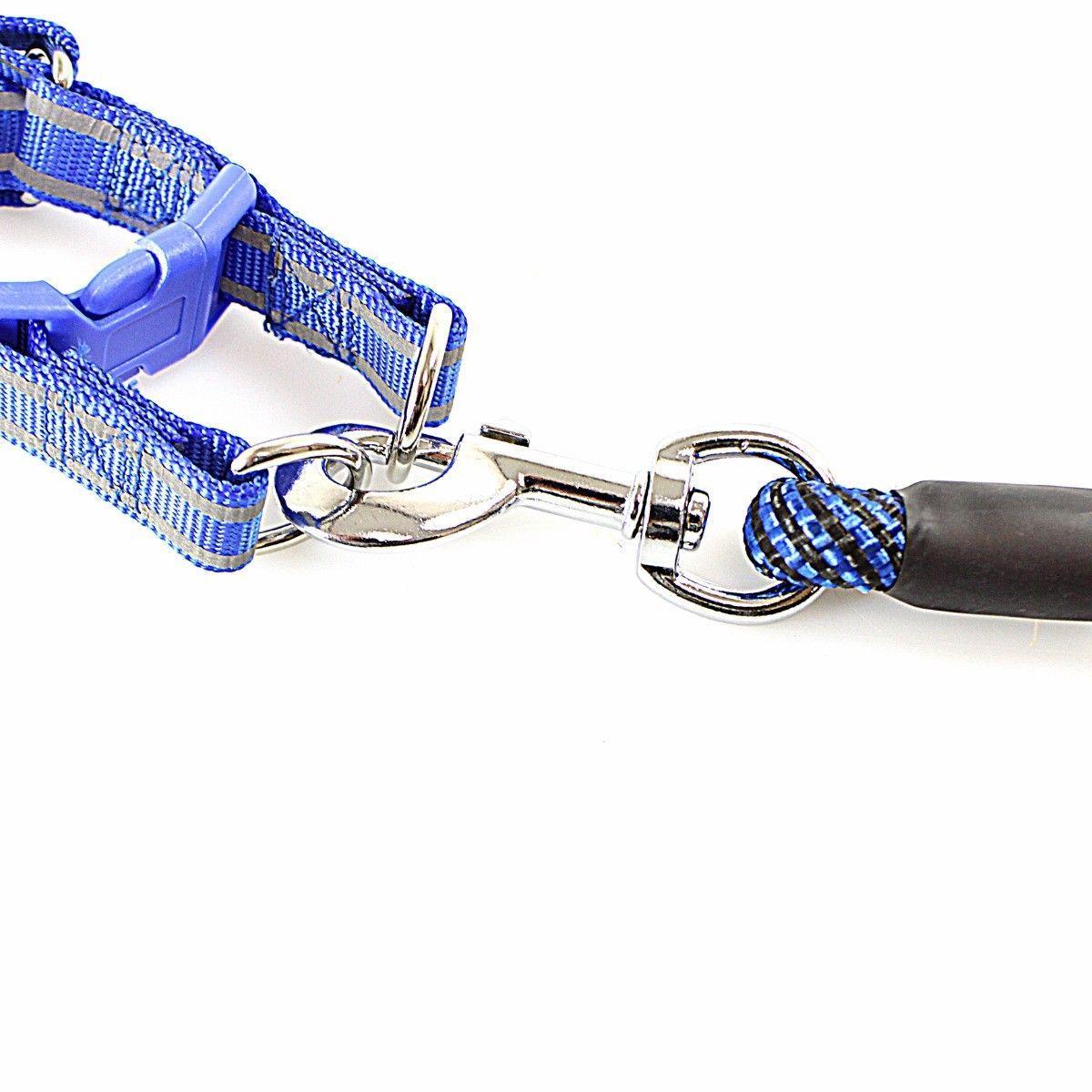 Reflective Nylon Dog Leash lead with Harness Assorted Colours 4266