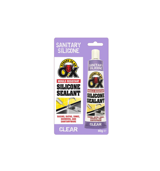 SAAO Clear Mould Resistant Silicone Sealant Clear 80g 3194