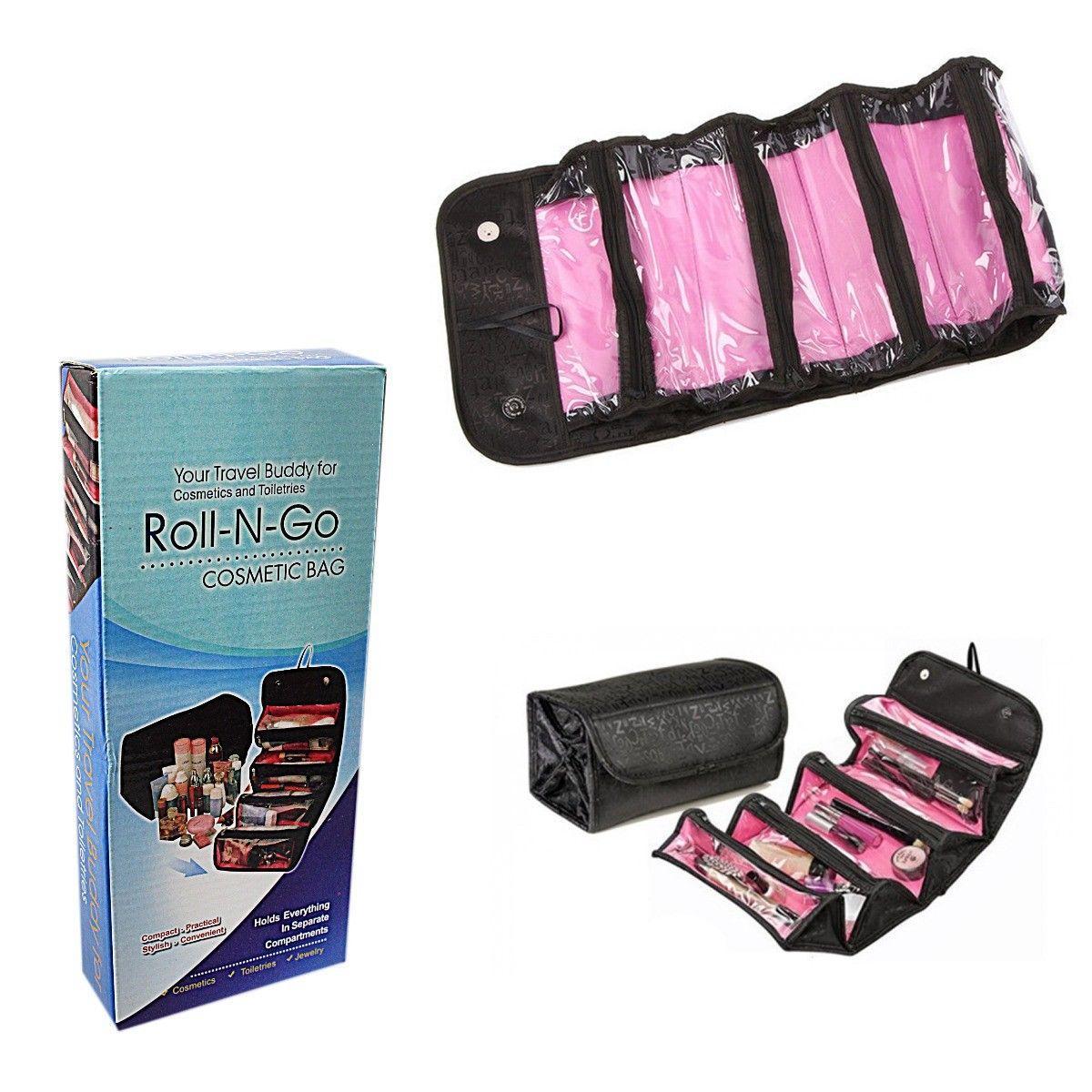 Roll-N-Go Makeup Cosmetic Bag Roll Up Travel Pouch 4087