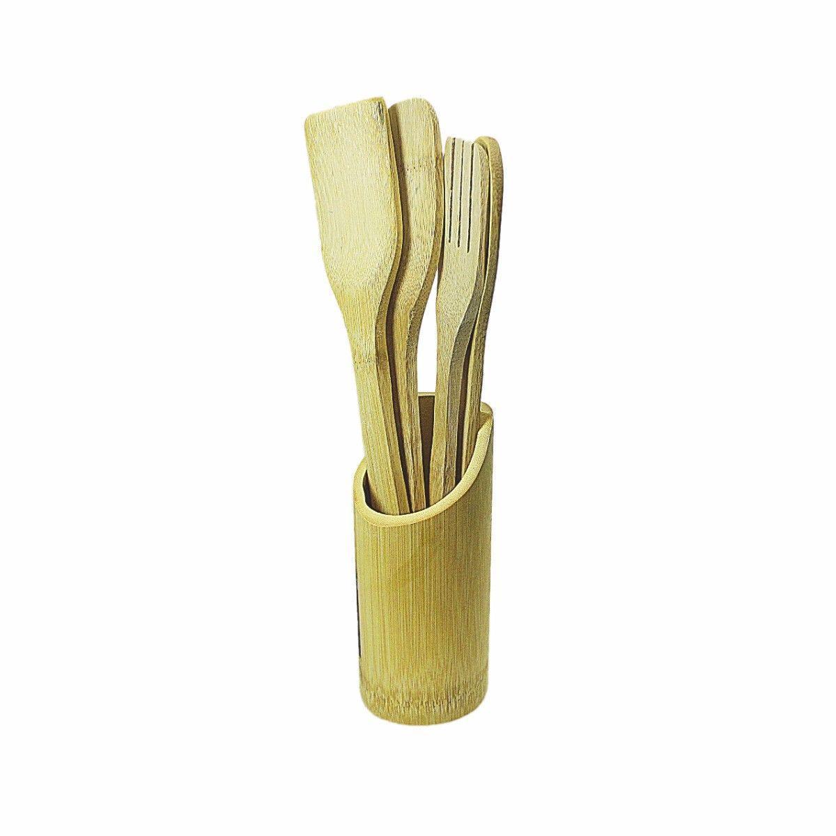 Bamboo Utensil Wooden Spoon Kitchen Set of 5 3827 / 4832