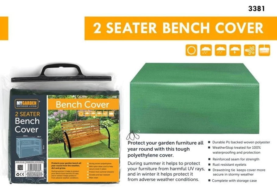 Garden Bench Cover 2 Seater 97 x 68 x 132 cm 3381