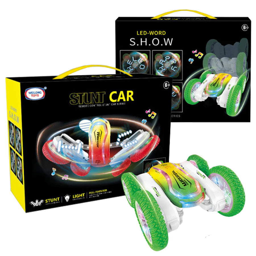 Remote Control LED Word Show 360 Spinning Light Up Stunt Car