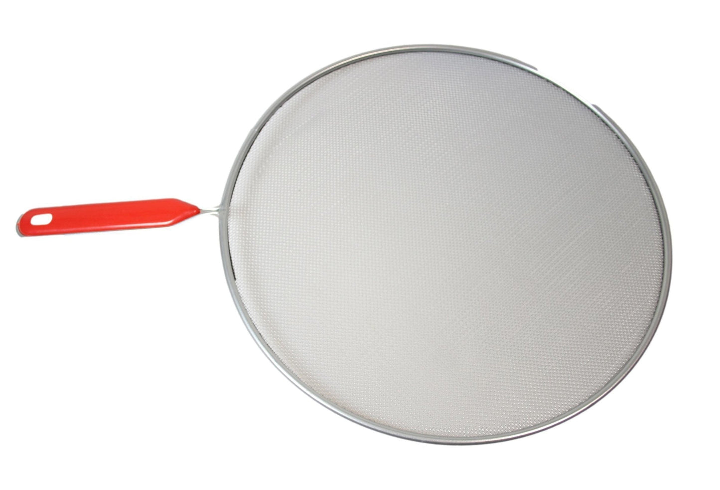 Metal Mesh Splatter Screen Cover Guard with Handle Silver Set of 2 6693