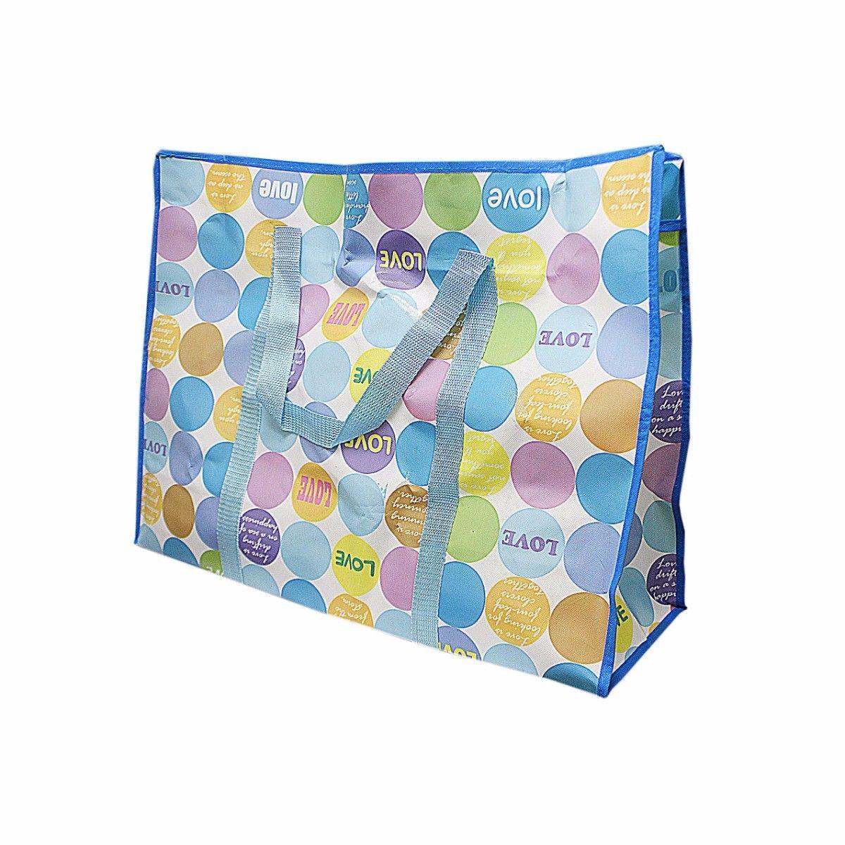 Plastic Large Shopping Bag Love Printed Design 60cm x 43cm Home 4795