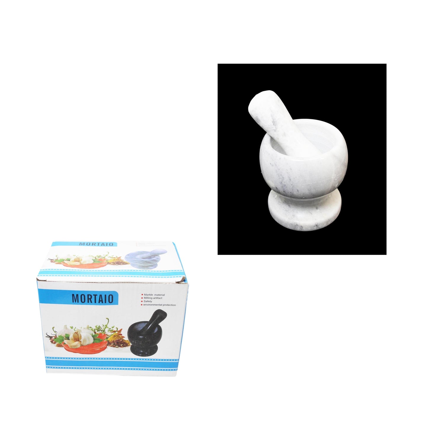 Spice Grinder Mortar And Pestle Crushing Bowl And Stick Colour May Vary 3675