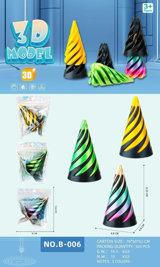 3D Spiral Pyramid