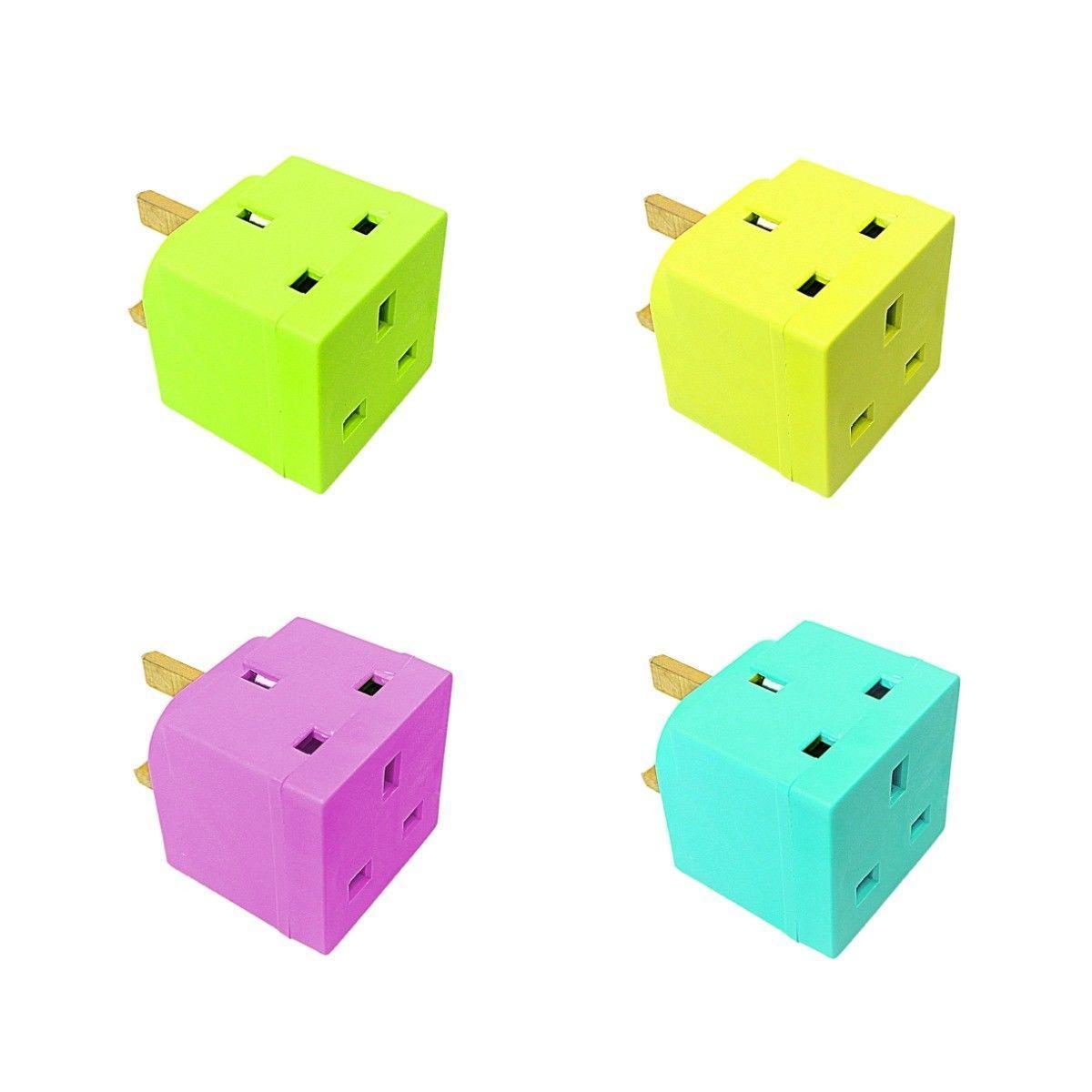 Status AA 2-Way Non Fused Adaptor In Assorted Colours 8099