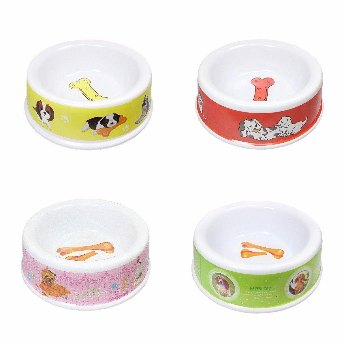 Plastic Pet Dog Bowl 16 x 5 cm Assorted Designs and Colours 0071