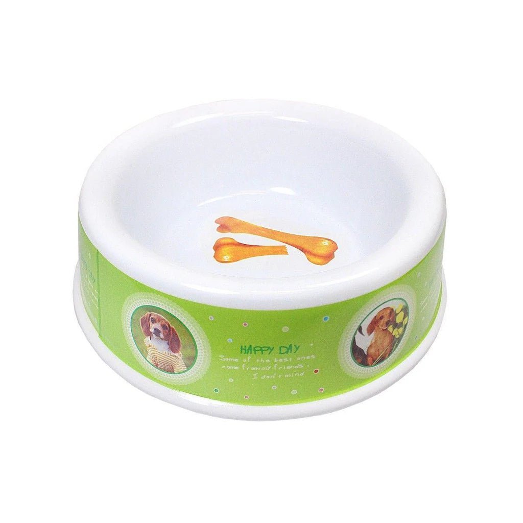 Plastic Pet Dog Bowl 16 x 5 cm Assorted Designs and Colours 0071