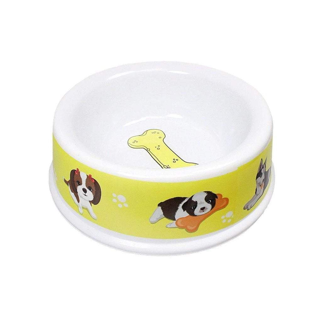 Plastic Pet Dog Bowl 16 x 5 cm Assorted Designs and Colours 0071