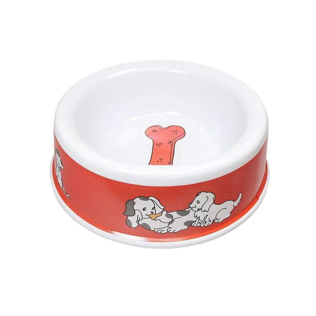 Plastic Pet Dog Bowl 16 x 5 cm Assorted Designs and Colours 0071