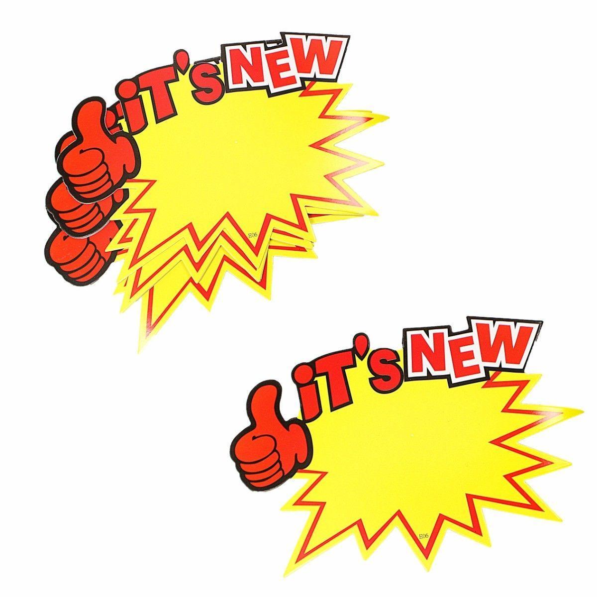 Discount Labels ''iT’s NEW'' Labels for New Items and New Prices Pack of 10 4906