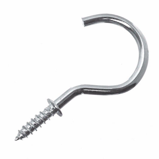 Silver Cup Hooks Chromed 1 1/2'' Pack Of 10  0190