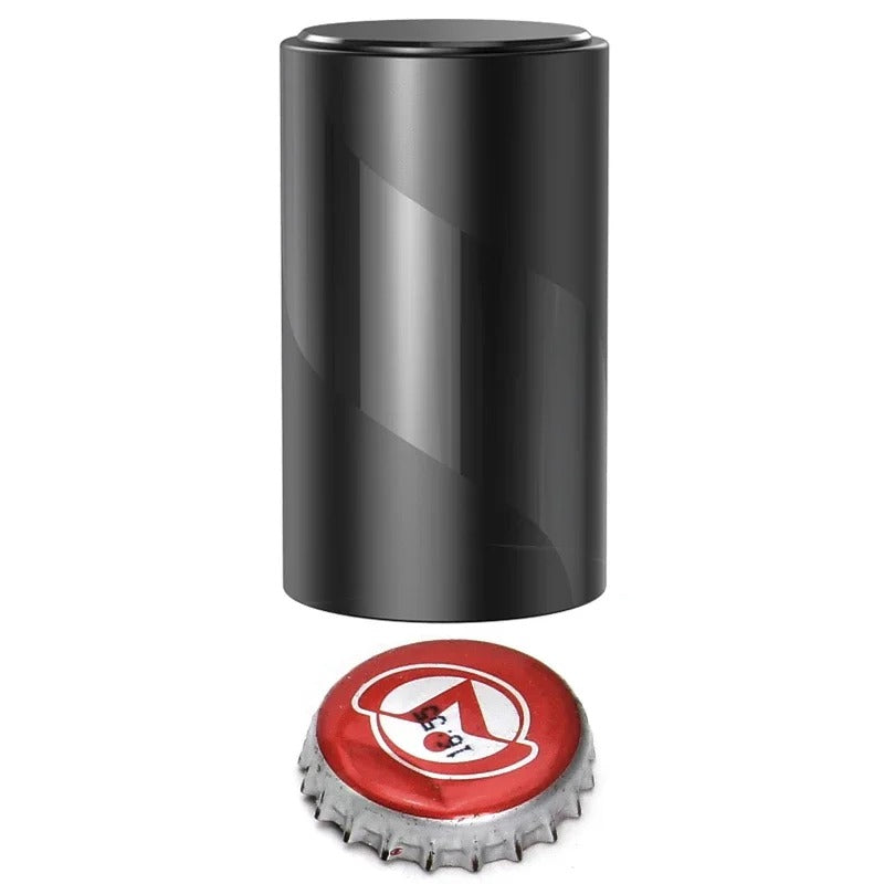 Automatic Magnetic Bottle Opener Stainless Steel Bottle Cap Push Down Opener Kitchen & Bar Tool