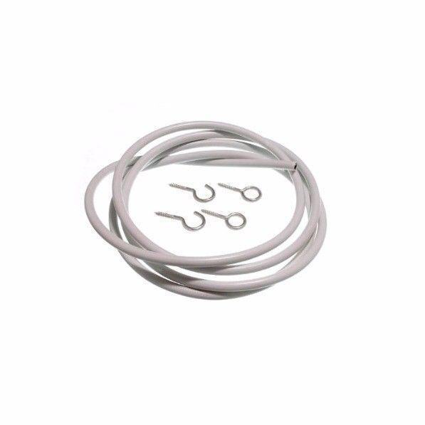 1.8 Metre Curtain Wire with 2 Hooks and 2 Eyes 0254