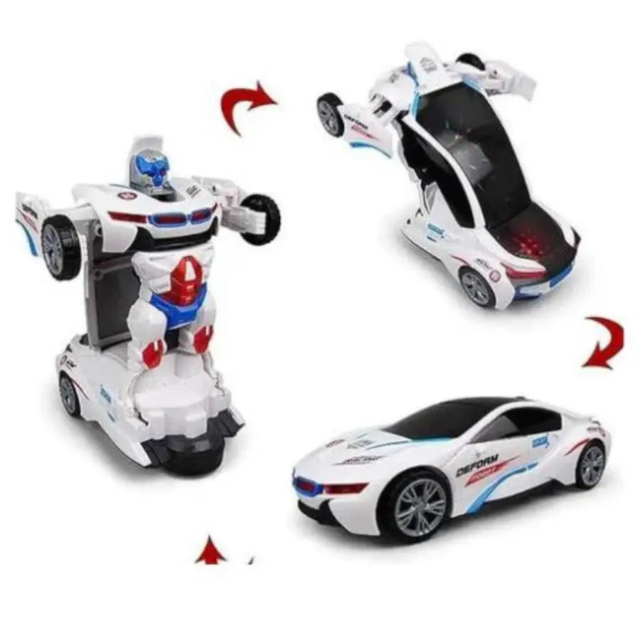 Transforming Robot Car for Kids 2 in 1 Toy with Bump Go Action 3D Bonkers Bargains