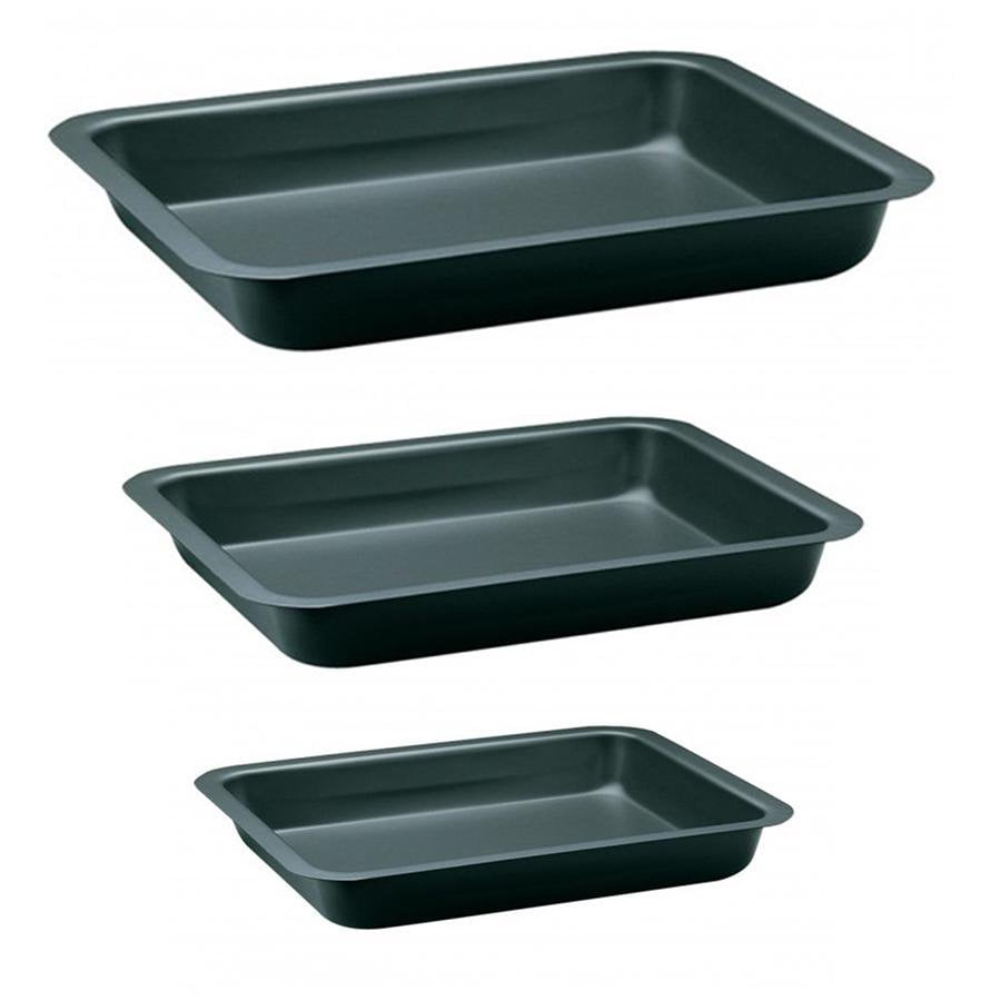 3 Pack Assorted Roasting/Baking Tray Set 47cm x 32cm/ 42cm x 28cm/ 37cm x 26cm P99179