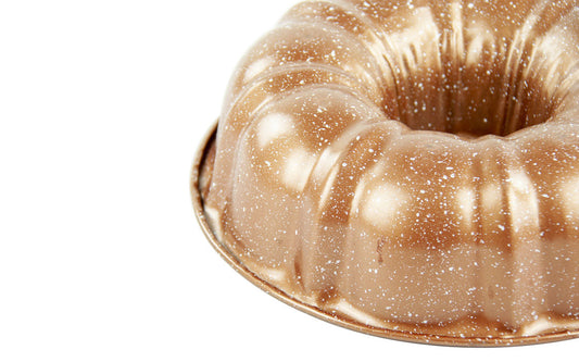 Round Ring Bundt Cake Baking Tin Mould 24 cm Speckled Gold 5408 / 9819