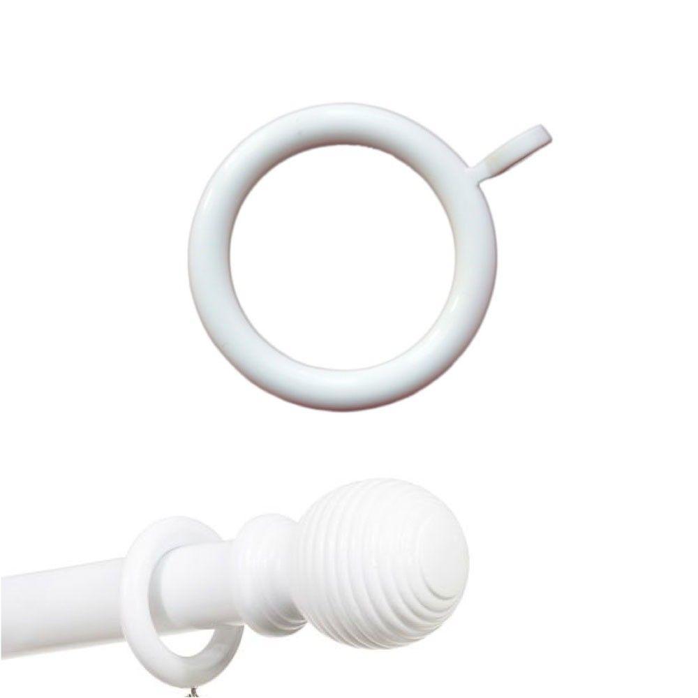 6 x Curtain Pole Rings 56mm (28mm Poles) Pack of 6 White 0688