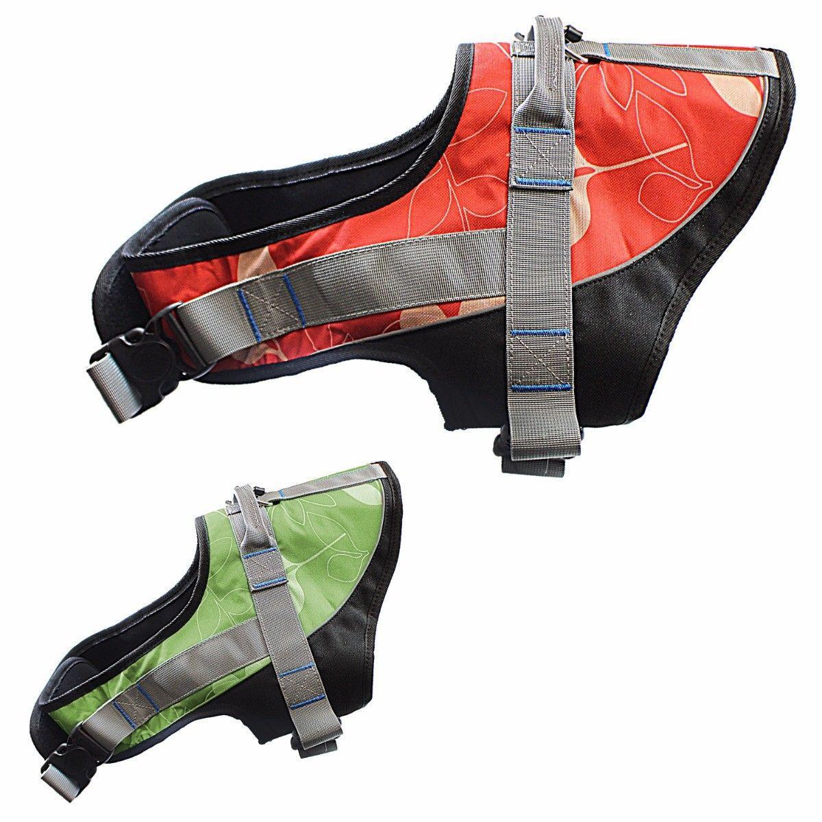 20 Chest Adjustable Soft Padded Non Pull Pet Dog Harness Vest Walking S-XL Nylon 3948
