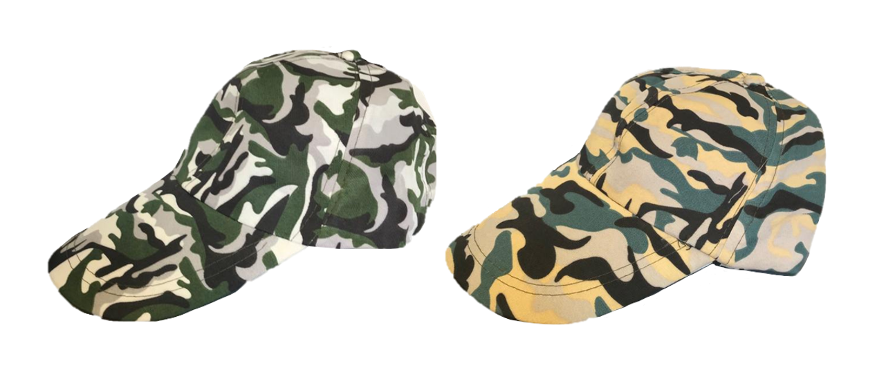 Camouflage Army Print Baseball Cap One Size Assorted Colours 4314
