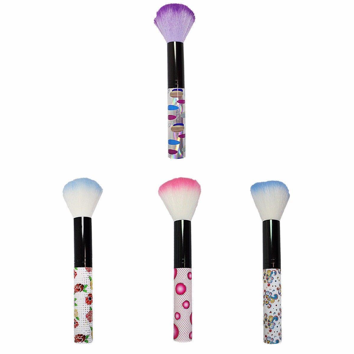 Make Up Powder Brush with Printed Floral Handle 15.5 cm Assorted Designs 2238