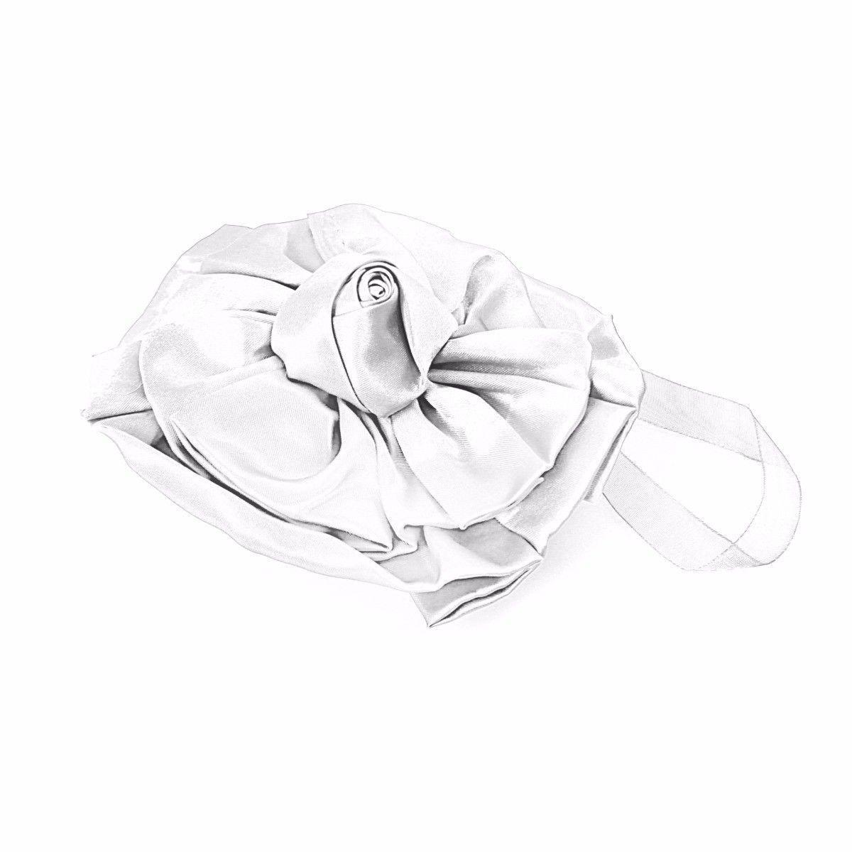 Magnetic Curtain Tie Back Satin Flower Design Assorted Colours 1773