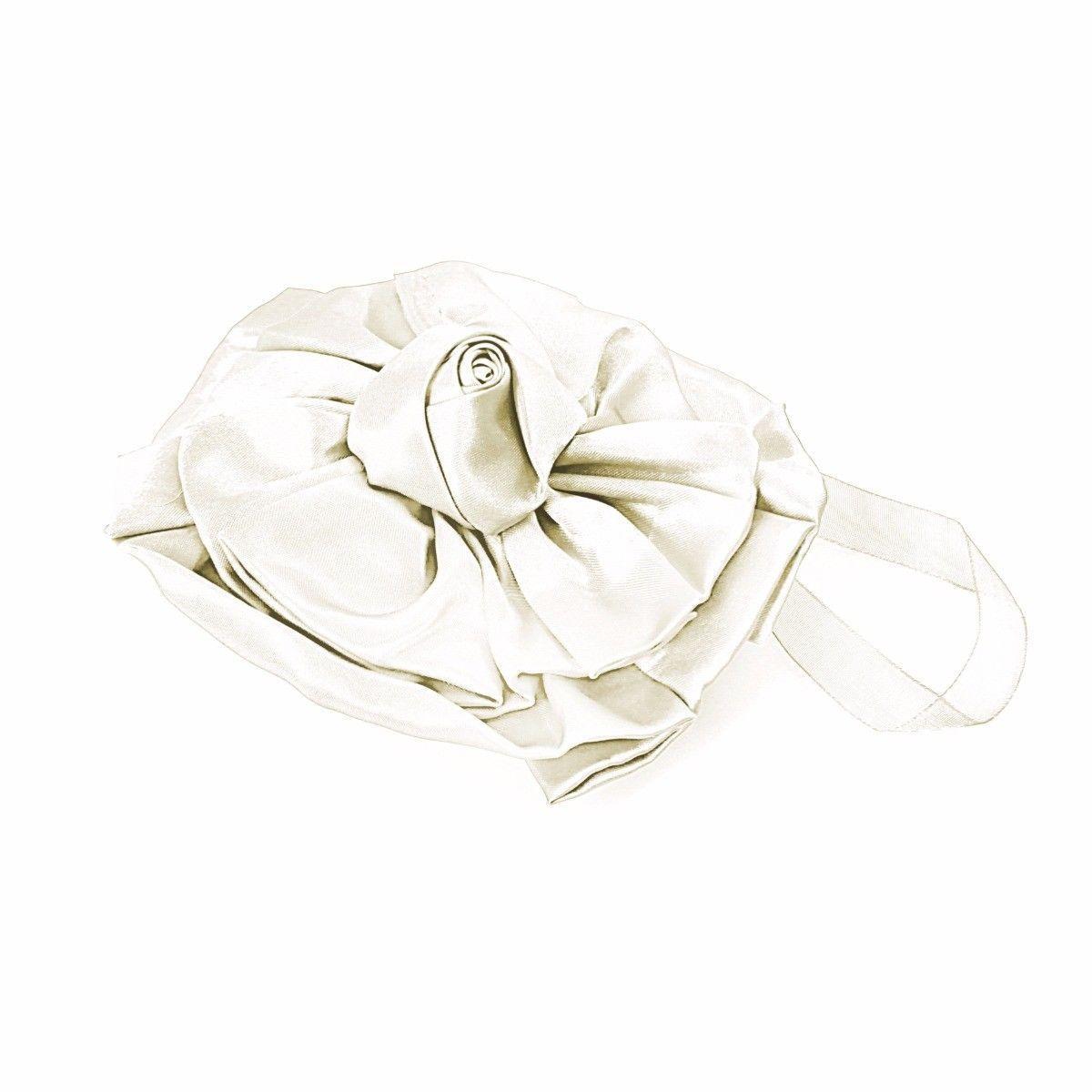 Magnetic Curtain Tie Back Satin Flower Design Assorted Colours 1773