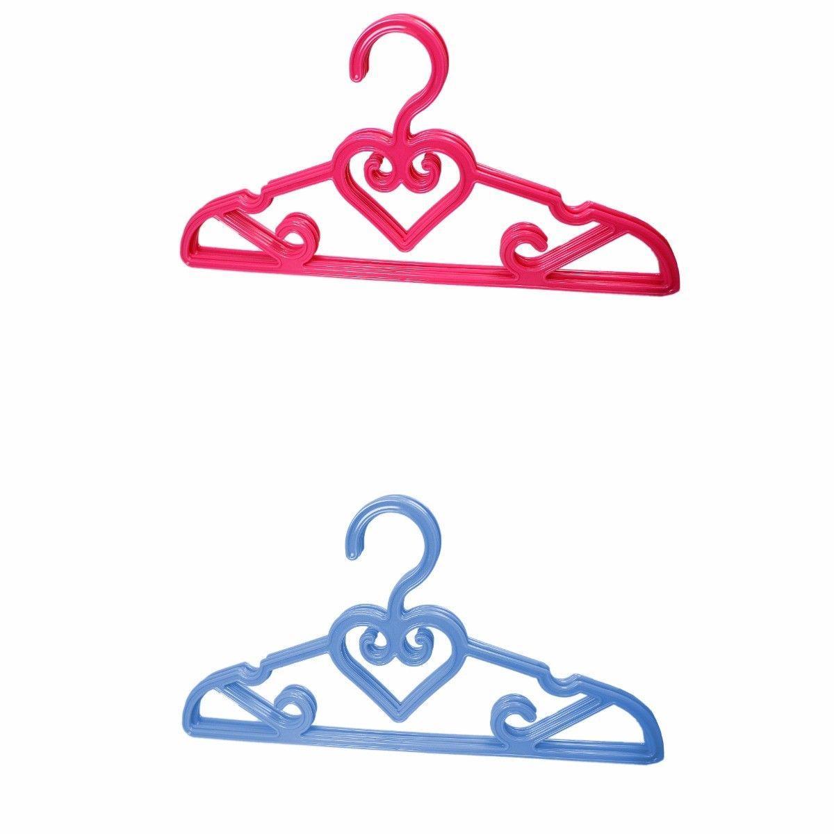 Plastic Fancy Designer Hangers Pack Of 5 Assorted Colours And Design 42cm 2917
