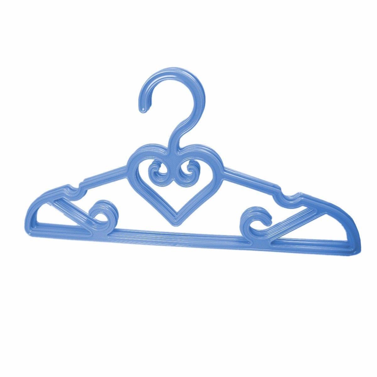 Plastic Fancy Designer Hangers Pack Of 5 Assorted Colours And Design 42cm 2917