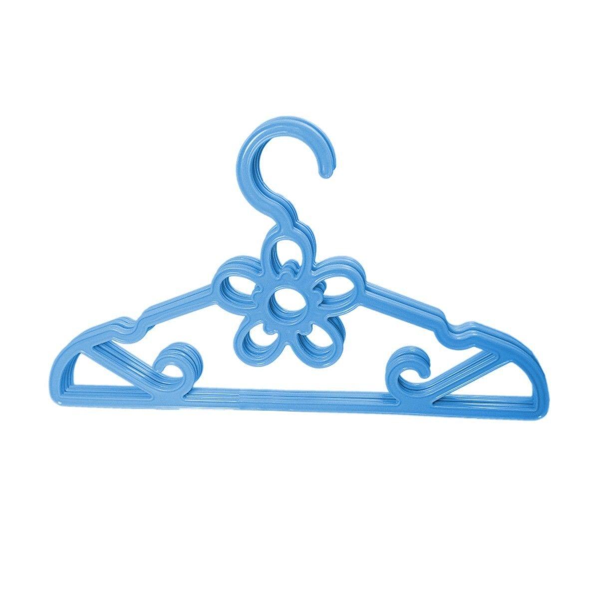 Plastic Fancy Designer Hangers Pack Of 5 Assorted Colours And Design 42cm 2917