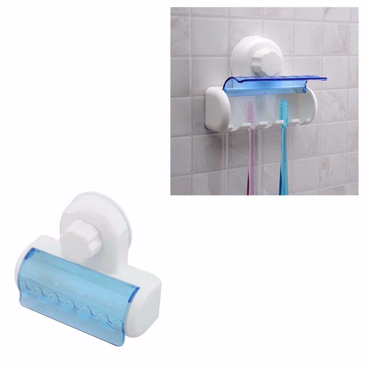 5 Rack Toothbrush Holder With Suction Cap Easy Installation 12cm 0844