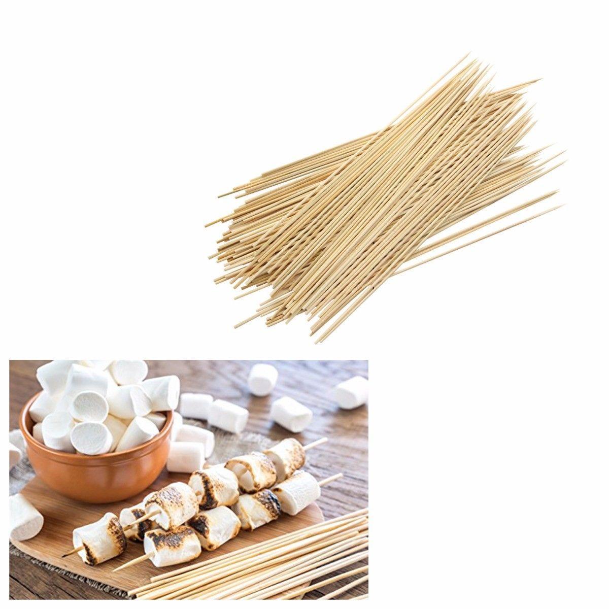 Pack of Wooden Bamboo BBQ Skewers Sticks 24cm 0306